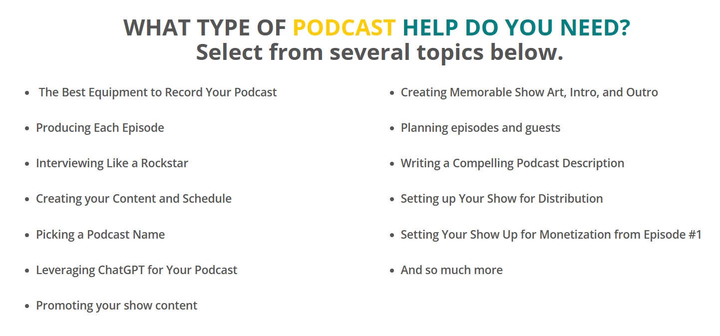 Podcast Topics For Coaching